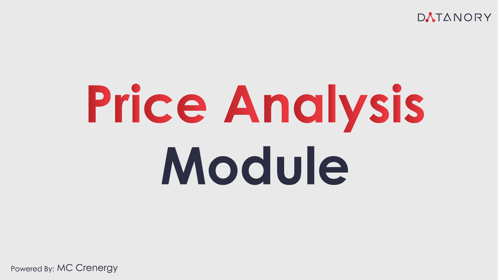 Price Analysis Module