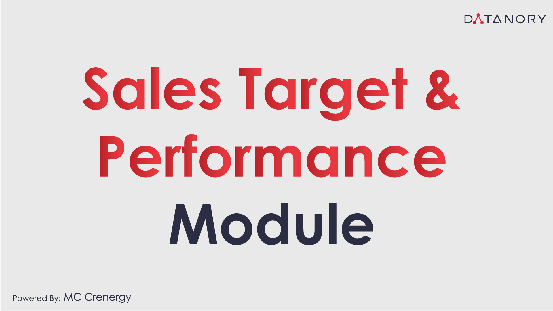 Sales Target & Performance Module