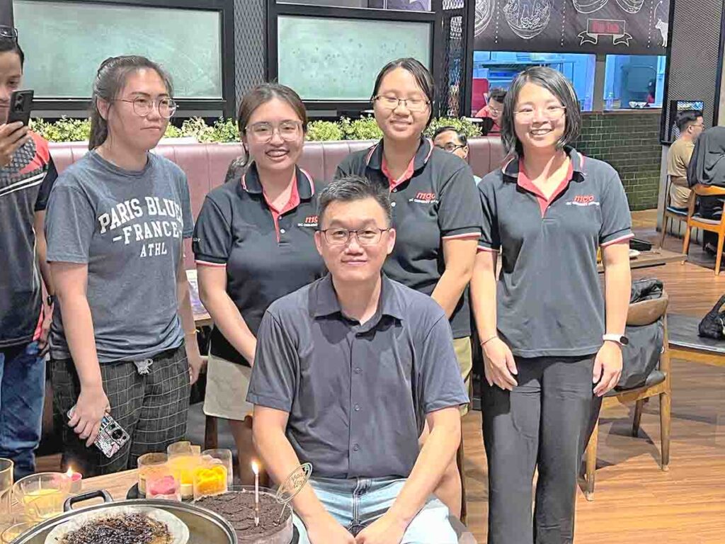 Q2 Birthday Celebration Photo with CEO