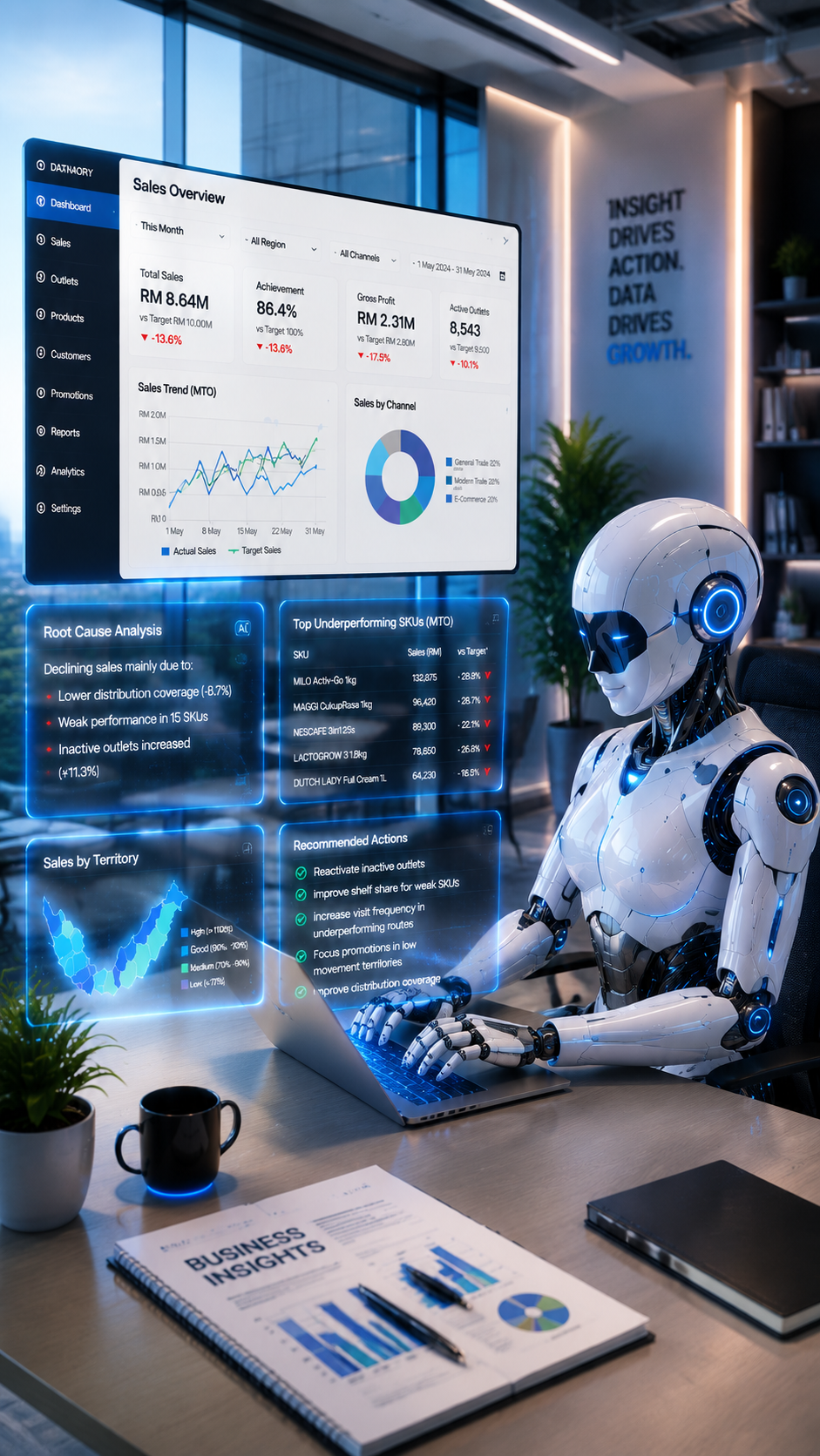 DATANORY Artificial Intelligent Agent (AIDA) - AI Business Analyst